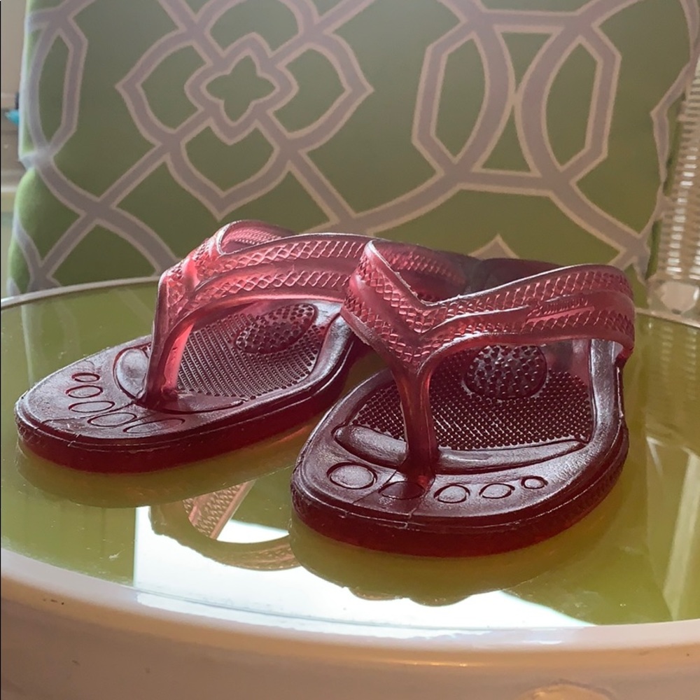 Okabashi Medium Pink Summer Gel Flip Flops Size 7